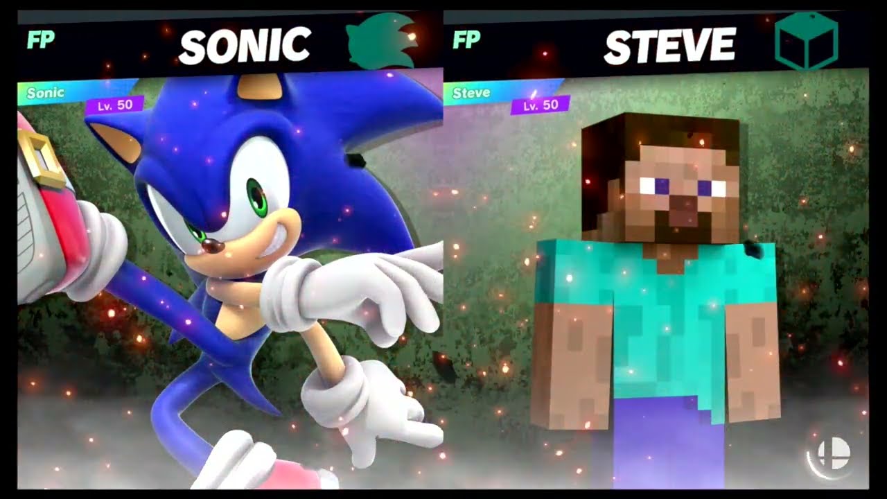 Super Smash Bros Ultimate Amiibo Fights – Sonic vs the World #84 Sonic vs Steve