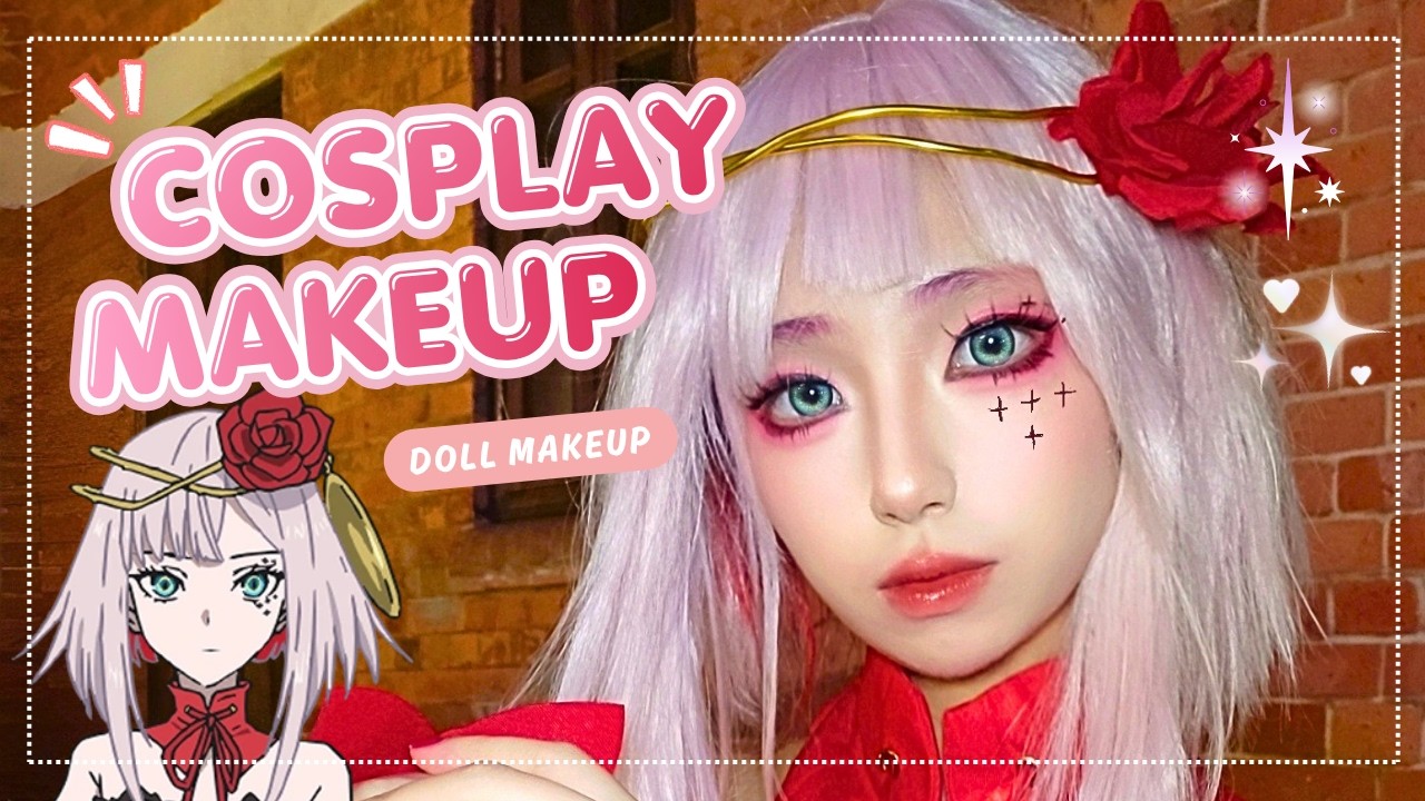 Destiny Cosplay Makeup 🎶How to turn yourself into a doll✨️Unique Eye Makeup❤️ Cosplay Diary DAY 20