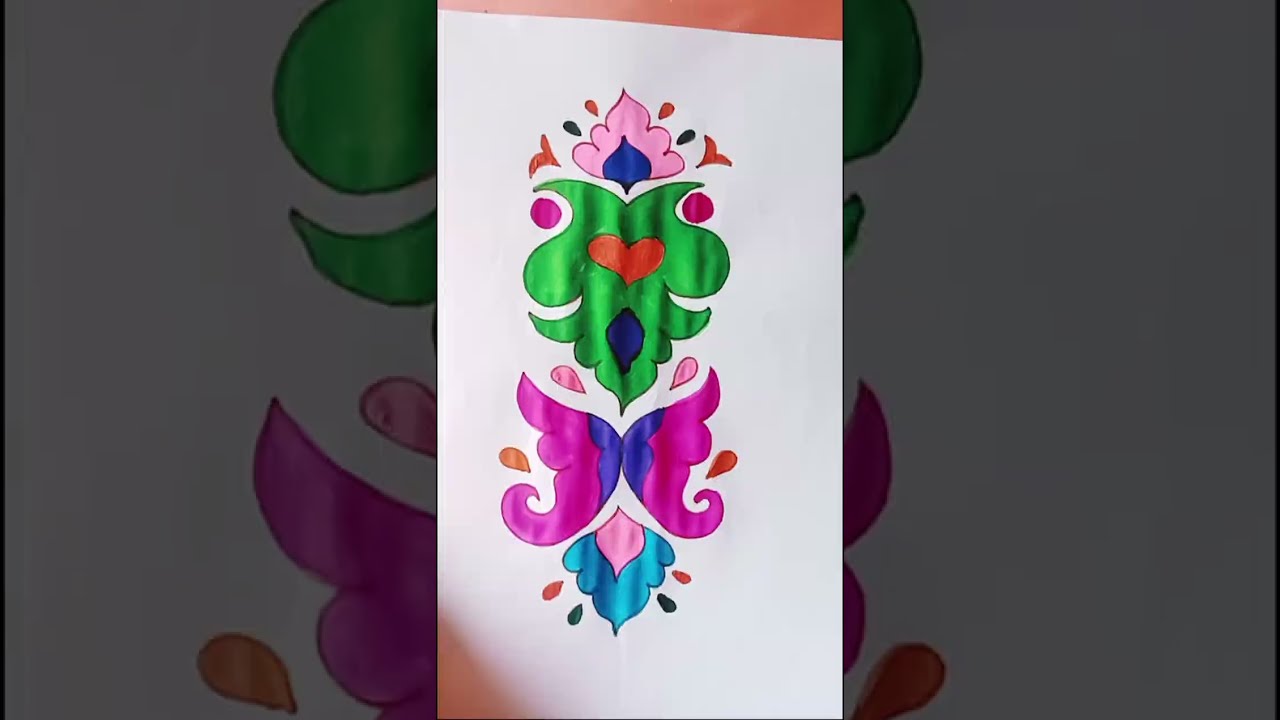 @Doctor'sDiaries2021 How to draw Colourful Freehand Design Drawing...Easy drawing Step-by-step🖍️🌸