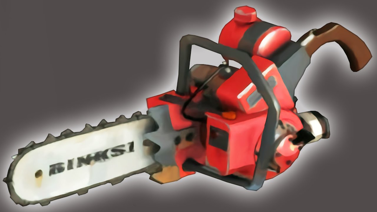 TF2 Heavy has a chainsaw