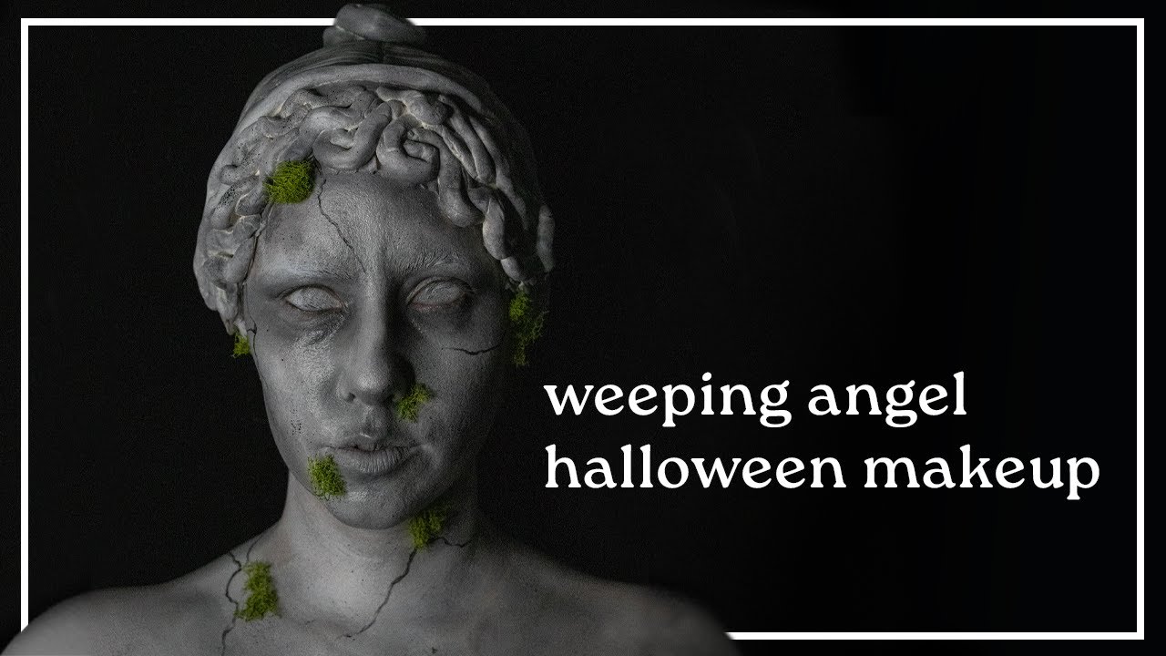 Don't Blink! 👁️ Doctor Who Weeping Angel Halloween Makeup | Process Video
