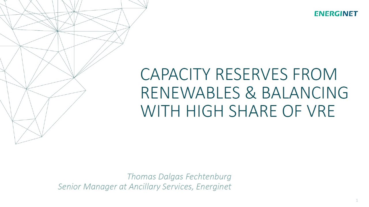 G-PST/ESIG Webinar: Ancillary Services from an Energy System with a High Share of VRE
