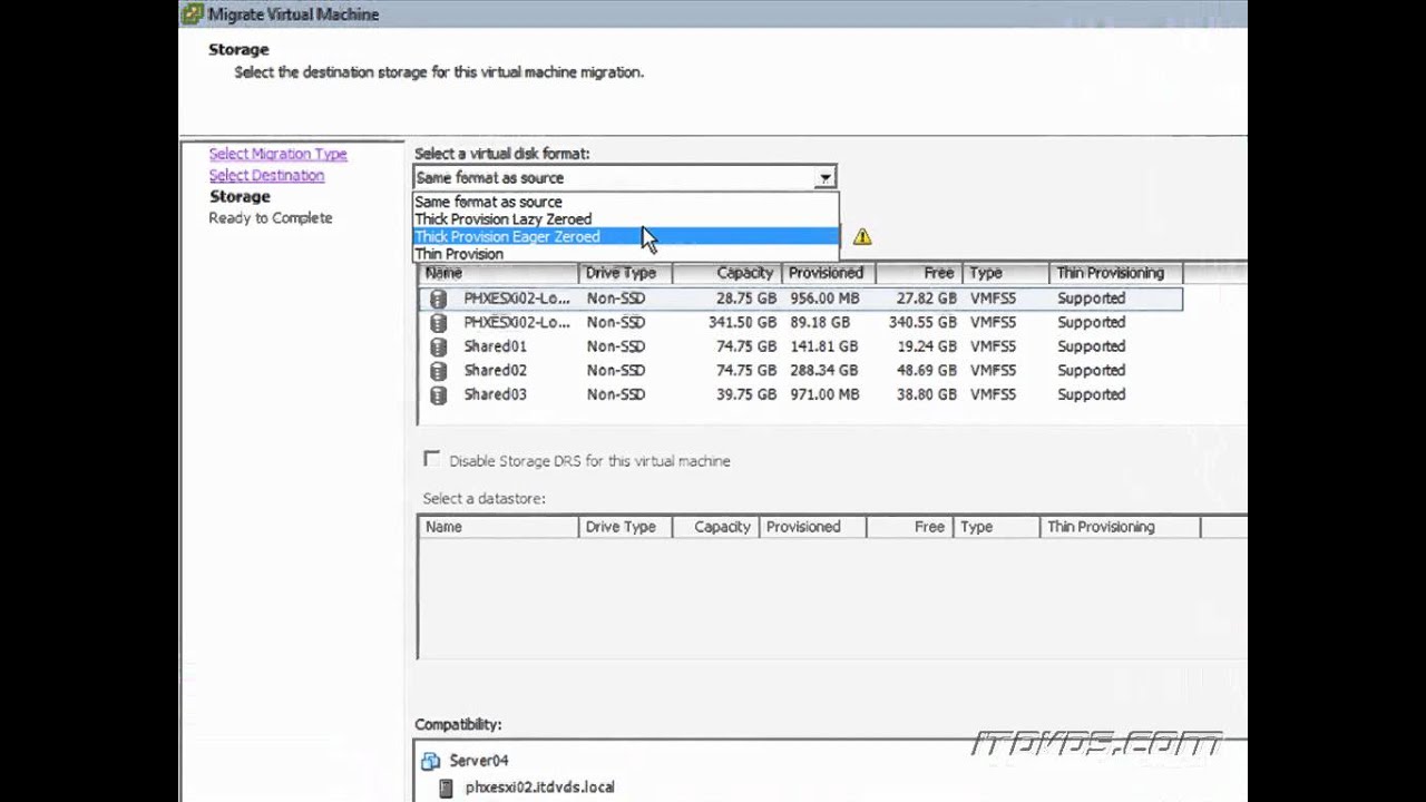 Migrating Virtual Machines - vSphere 5 Training