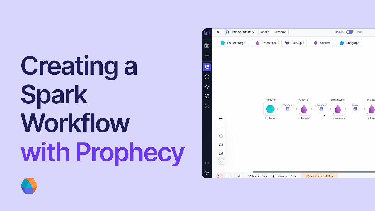 Creating a Spark workflow with Prophecy