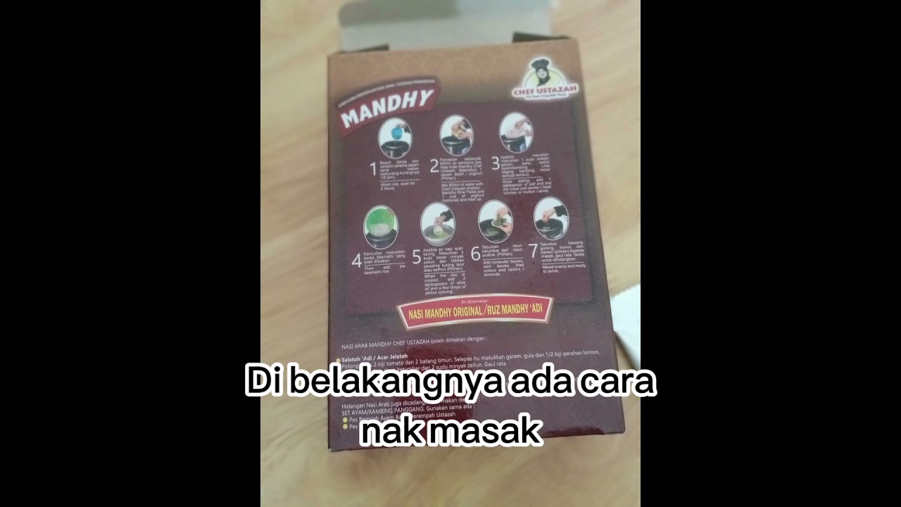 NASI ARAB MENGGUNAKAN PERENCAH SEGERA CHEF USTAZAH( EDISI THERMOMIX)
