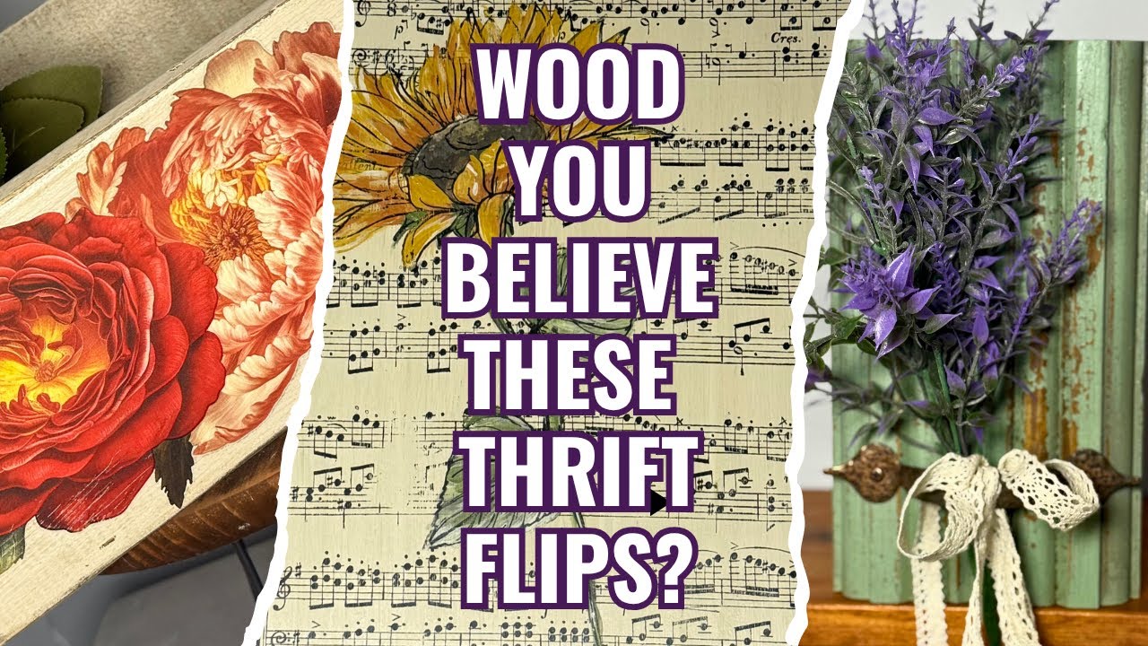 Wood you believe these thrift flips?  3 DIY projects using thrifted wood items