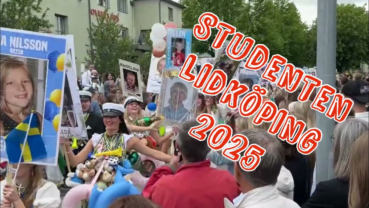 Studenten Lidköping 2025 - Parad mot Stadsträdgården