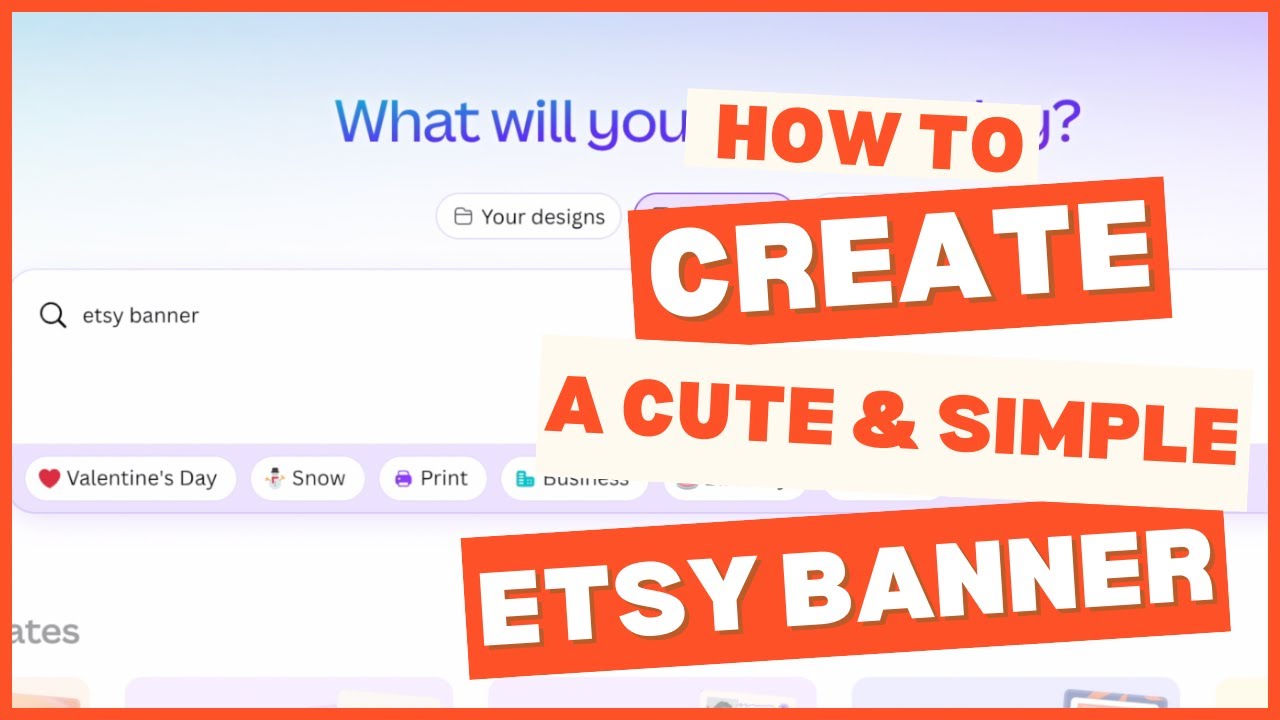 How to Create a Cute & Simple Etsy Banner (Beginner Friendly Canva Tutorial)