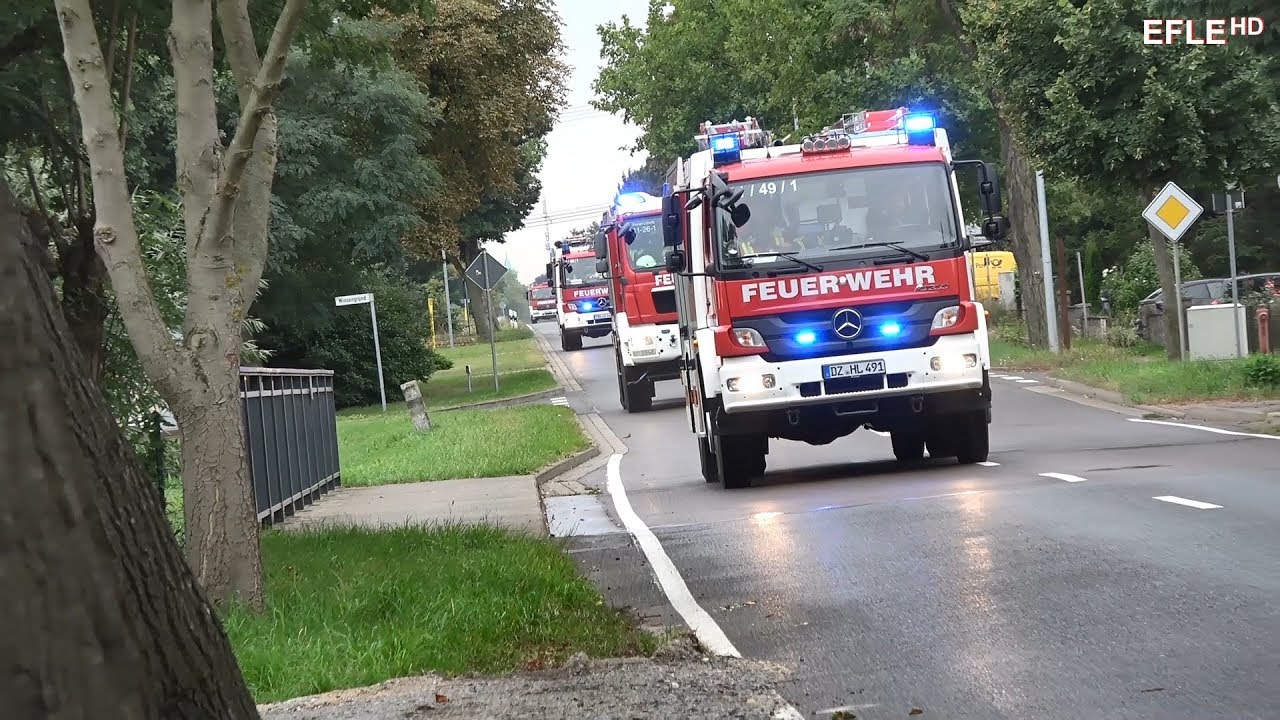 Große Katastrophenschutzübung des Landkreises Nordsachsen bei Delitzsch