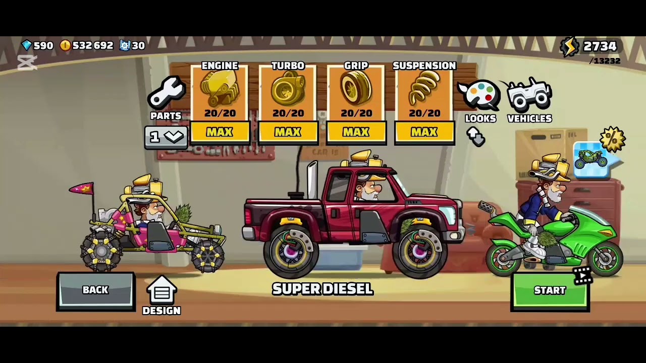 playing hill climb racing 2