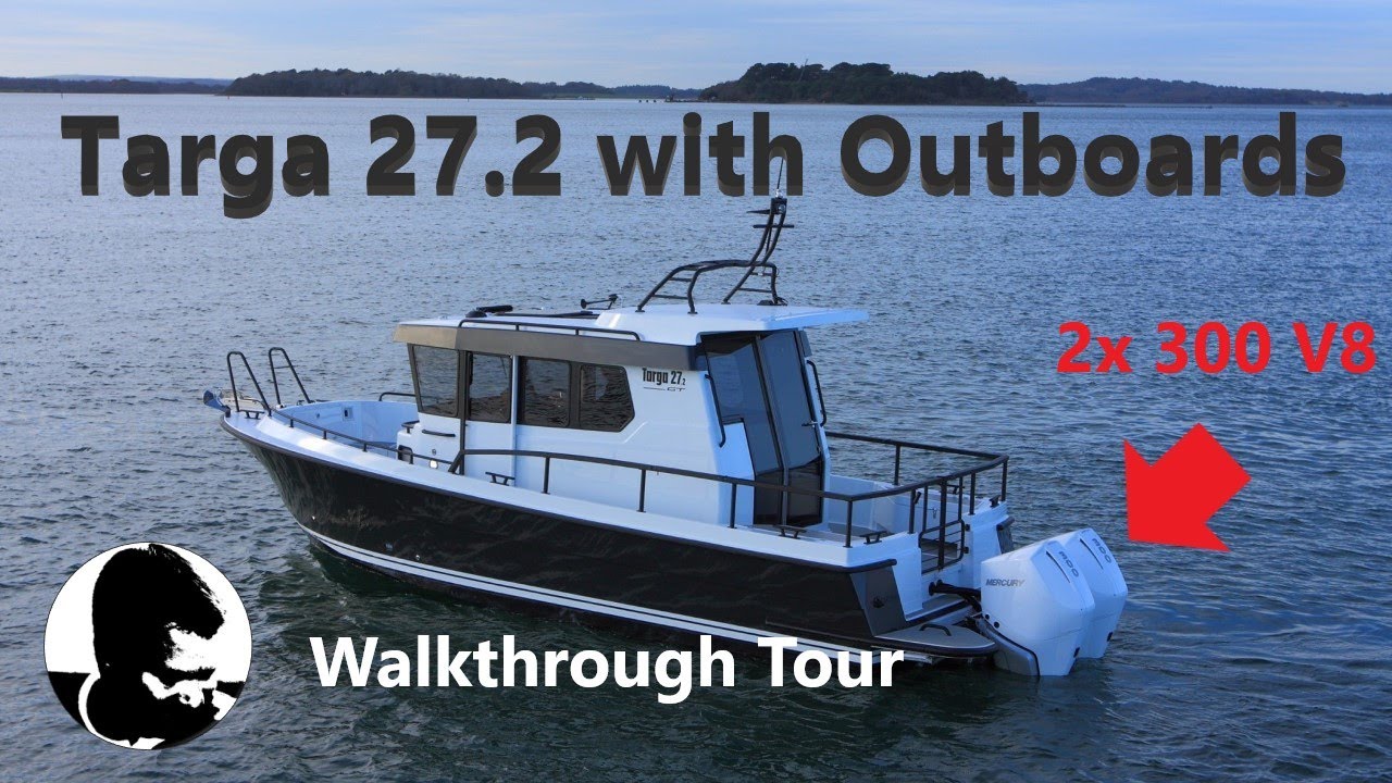 Targa 27.2 with Twin 300 HP Mercury Outboards - Boat Walkthrough Video Tour