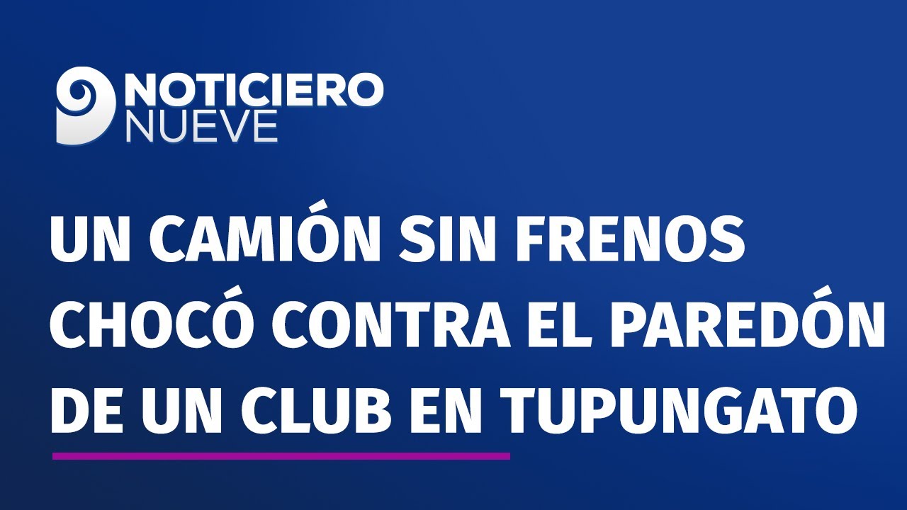 Un camión sin frenos chocó contra el paredón de un club en Tupungato