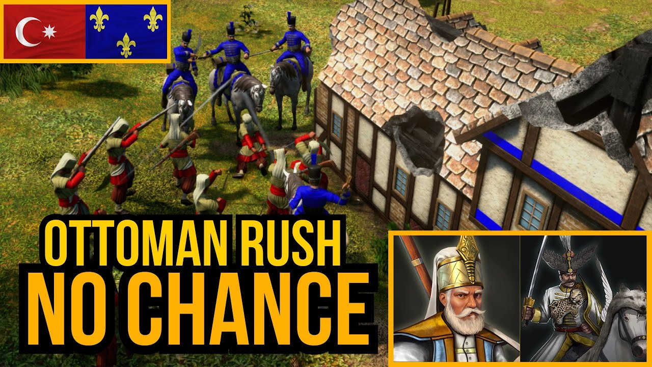 AOE3 Ranked | Ottoman Rush DESTROYS the French!