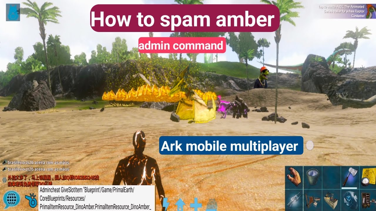 How to spam amber for ark mobile | Ark mobile online multiplayer | Vloger Bangla 