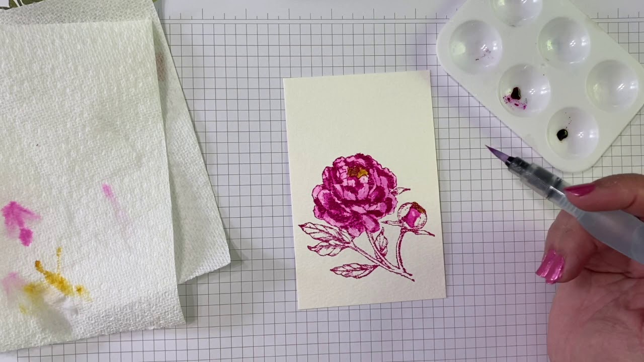 Prized Peony Watercolor Technique