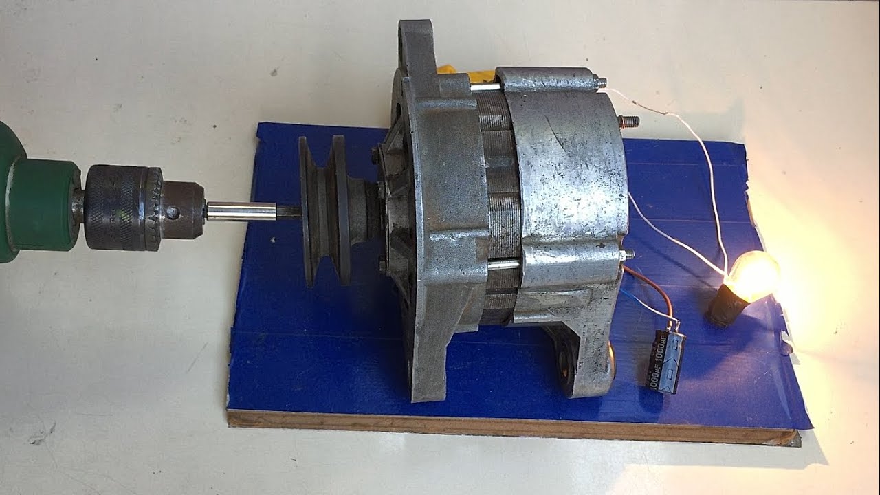 ARAÇ DİNAMOSU İLE ELEKTRİK ÜRETMEK / DİNAMO NASIL ÇALIŞTIRILIR / ŞARJ DİNAMOSU NASIL ÇALIŞIR