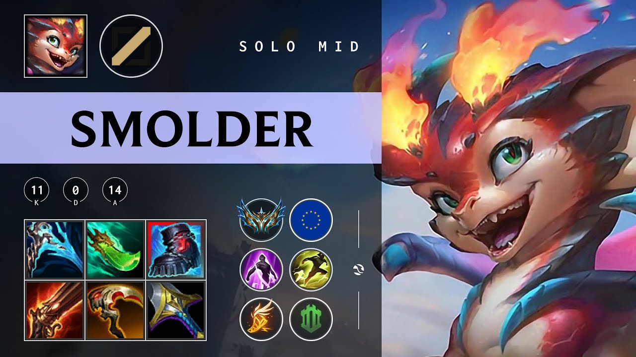 Smolder Mid vs Galio - EUW Challenger Patch 25.22