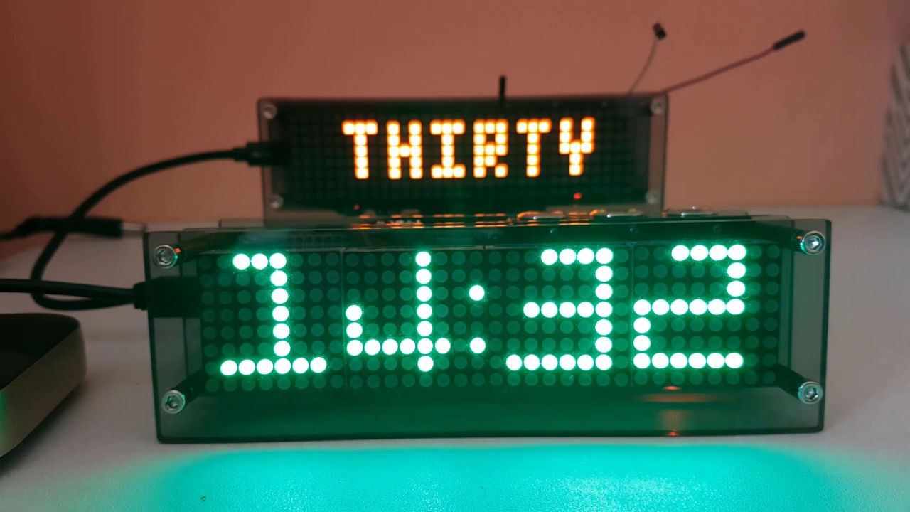 Arduino NTP ESP01 DS3231 LED Matrix Clock