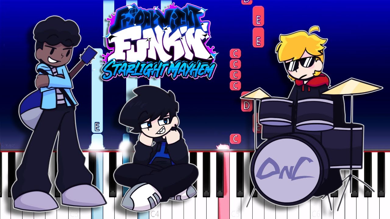 Friday Night Funkin - Starlight Mayhem VS CJ (Piano Tutorial)