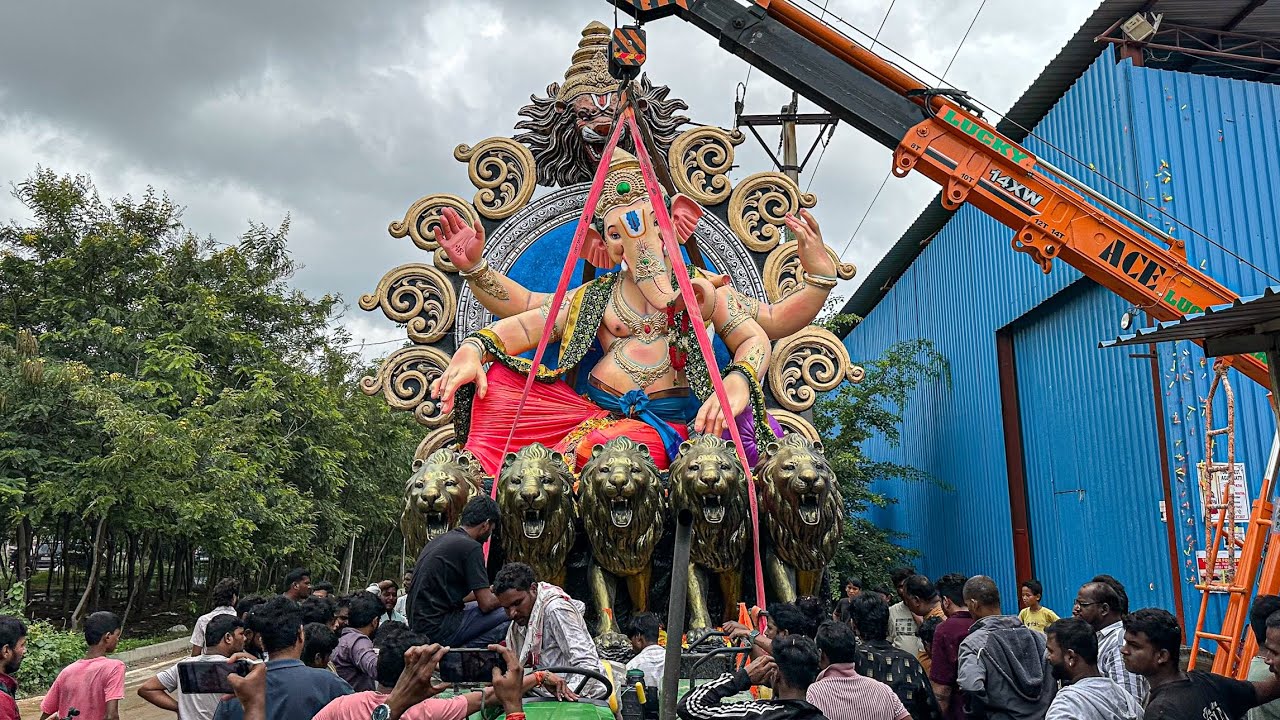 Big Ganesh Aagman 2025 | Hyderabad Ganesh Grand Aagman 2025 | Ganesh Aagman For Ganesh Chaturthi 