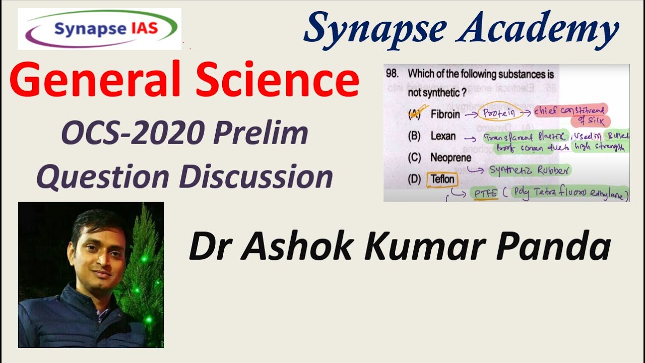 Science PYQ 2020 OCS Preliminary Question Discussion#Synapse_IAS #OAS #OCS
