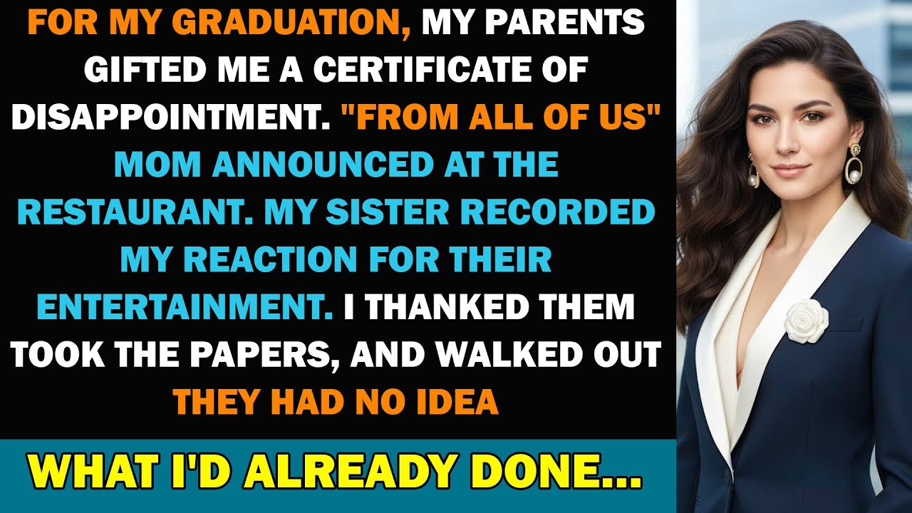 My Parents Gave Me Disappointment Papers For My Graduation...Until The CEO Called My Name...