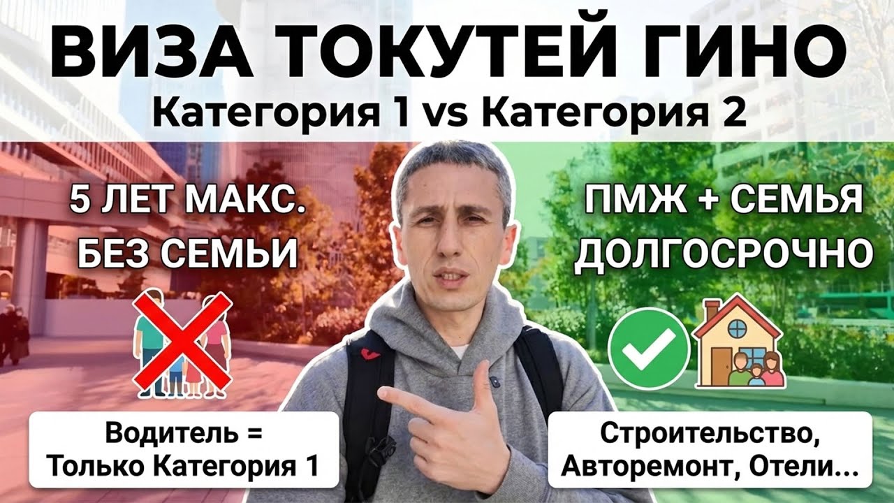 Виза Tokutei Ginou для водителей: Можно ли забрать семью и получить ПМЖ?