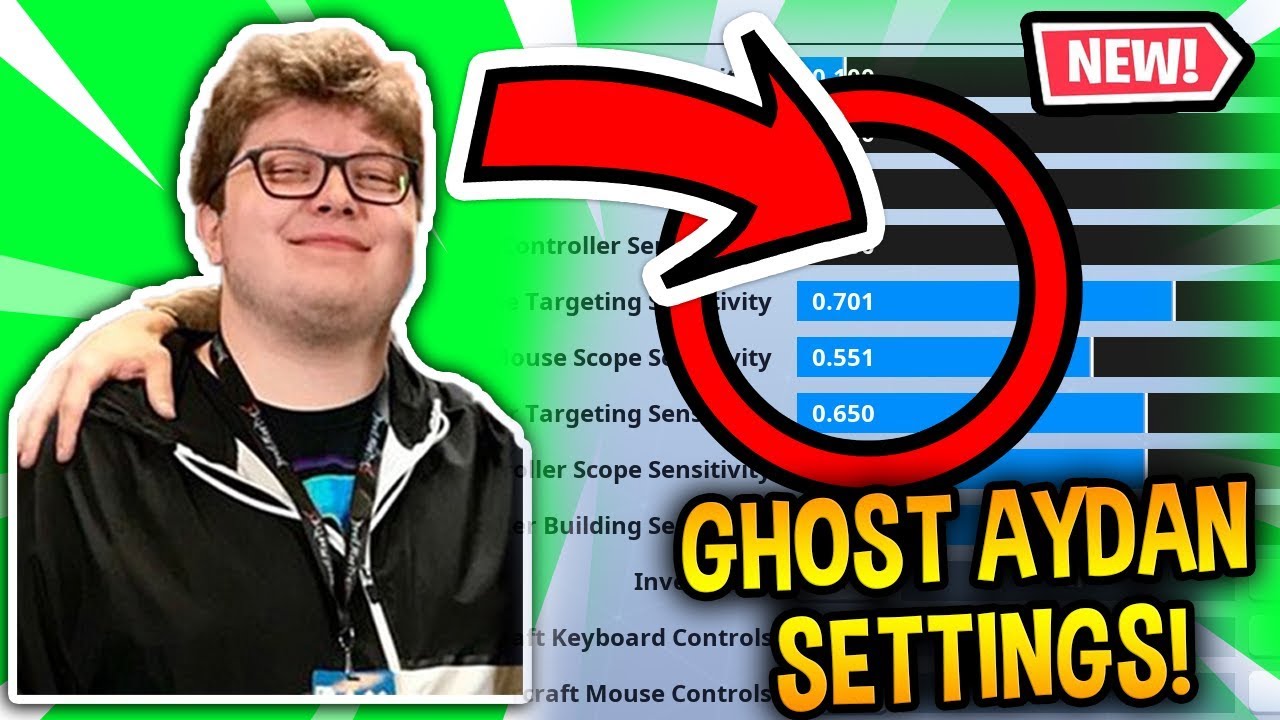 Ghost Aydan Shows Settings Season 7 & Fortnite Keybinds (UPDATED SETTINGS 2019)