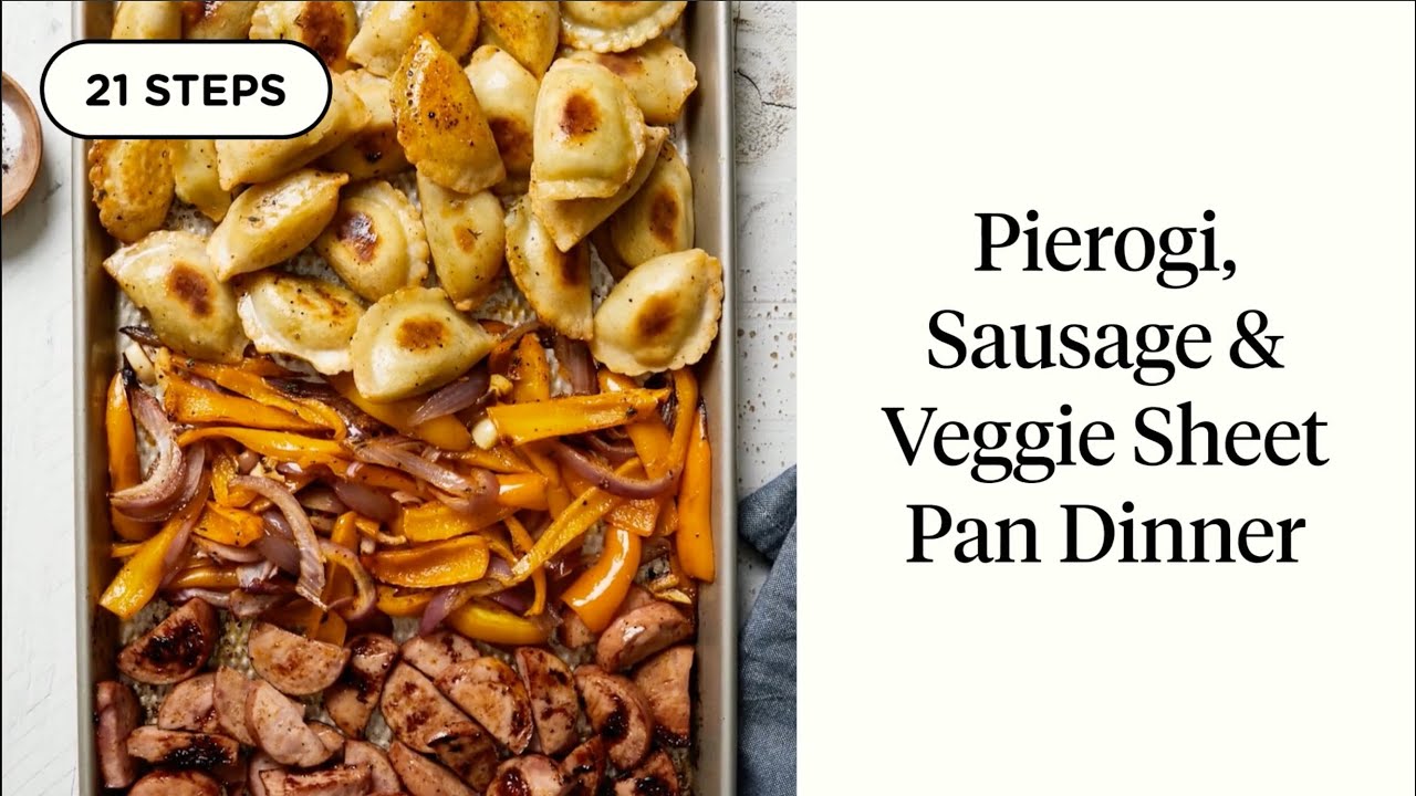 Easy Pierogi Sausage and Veggie Sheet Pan Dinner