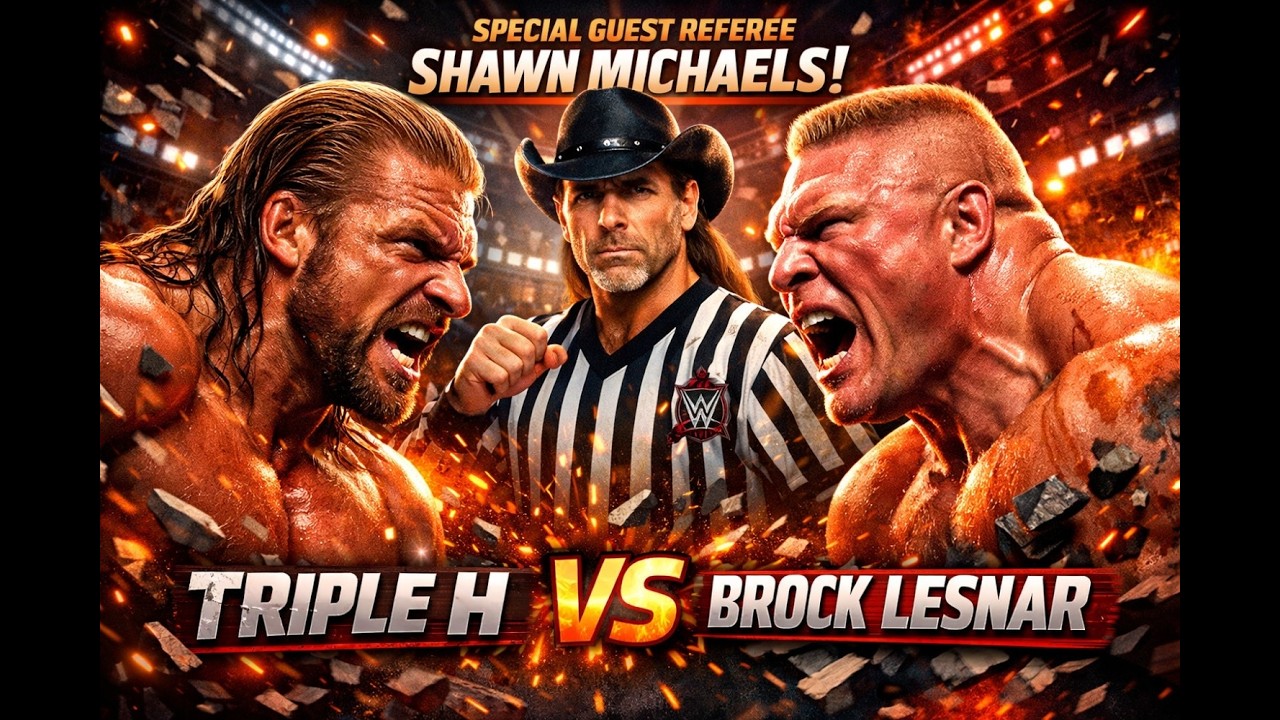 Triple H vs Brock Lesnar – Special Referee Shawn Michaels | Absolute Mayhem!