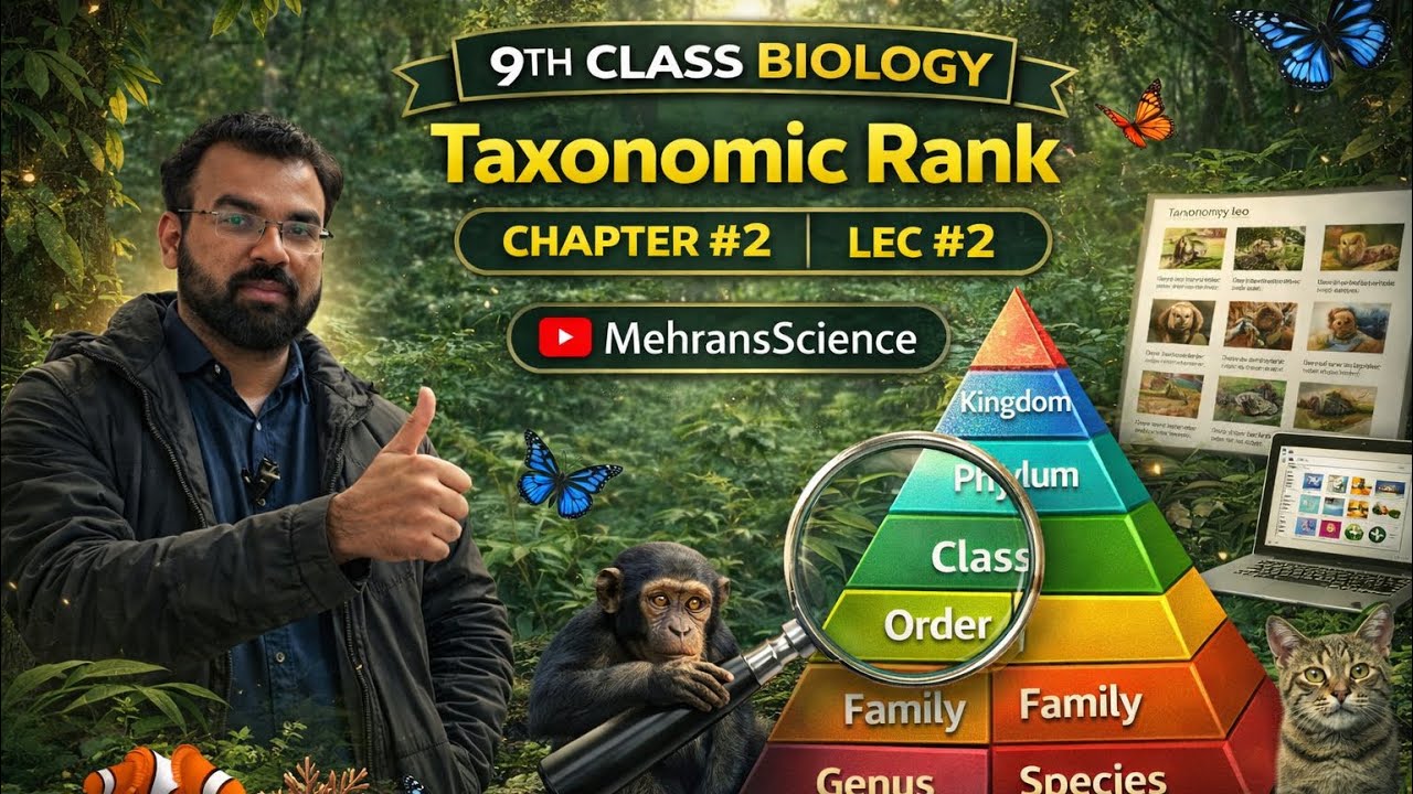 Taxonomic Rank | Lec #2 | Biology Chapter 2 | 9th Class | New Book 2025 | @MehransScience