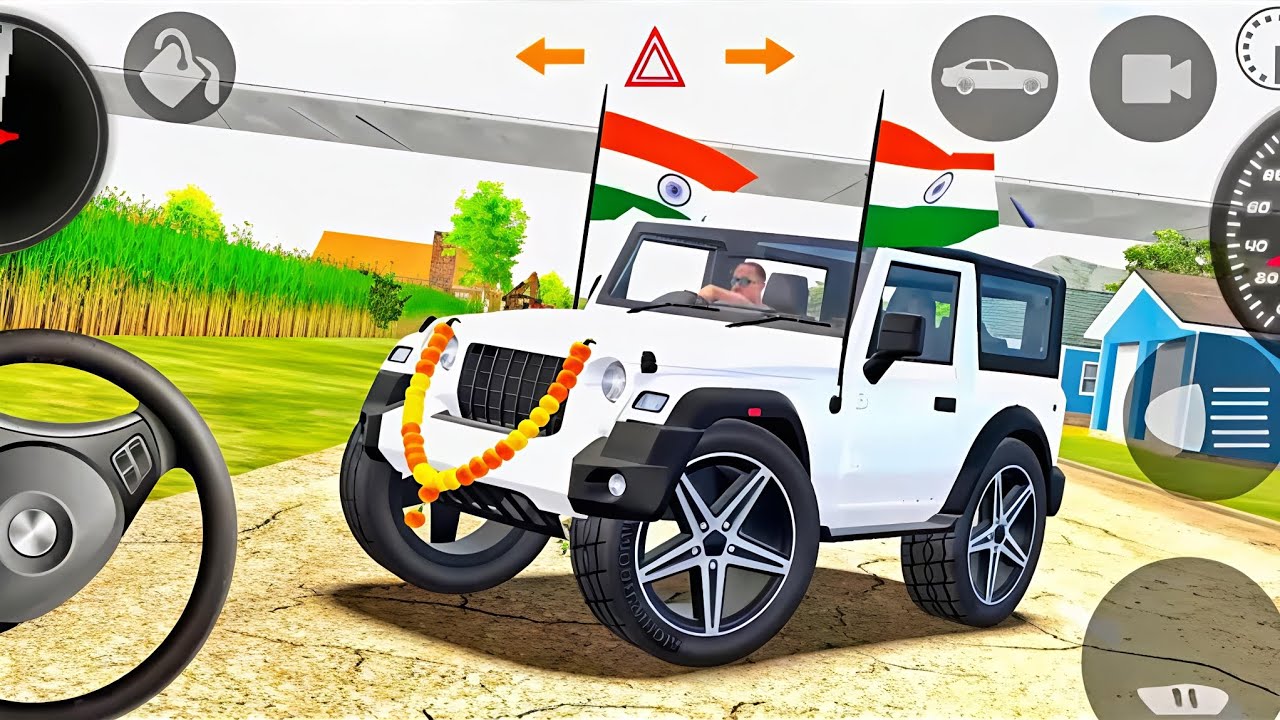 Modified Mahindra Thar White Thar (Gadi Wala Games) Car Gam