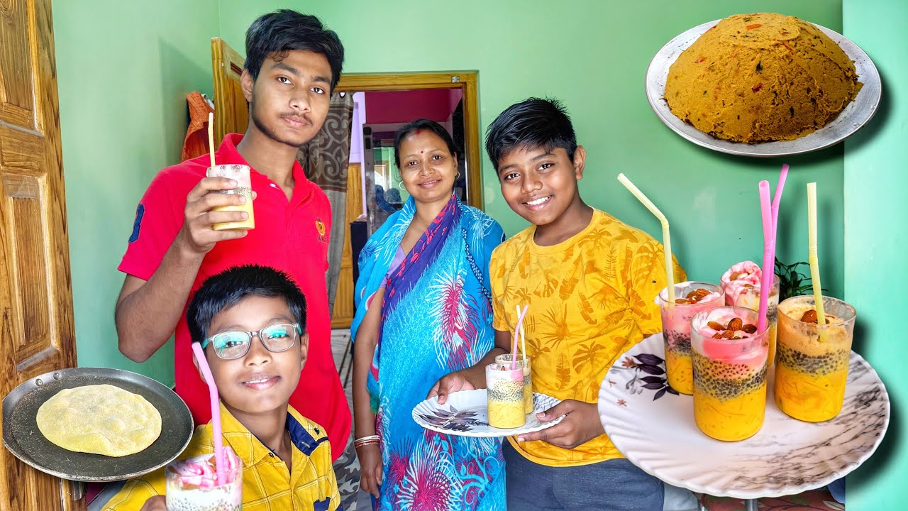 এঁচড়ের ভর্তা, তন্দুরি রুটি, রাঙালুর টক বানালাম ৷ ছোটরাই তৈরি করল গরমের প্রাণ জুড়ানো শীতল ফালুদা