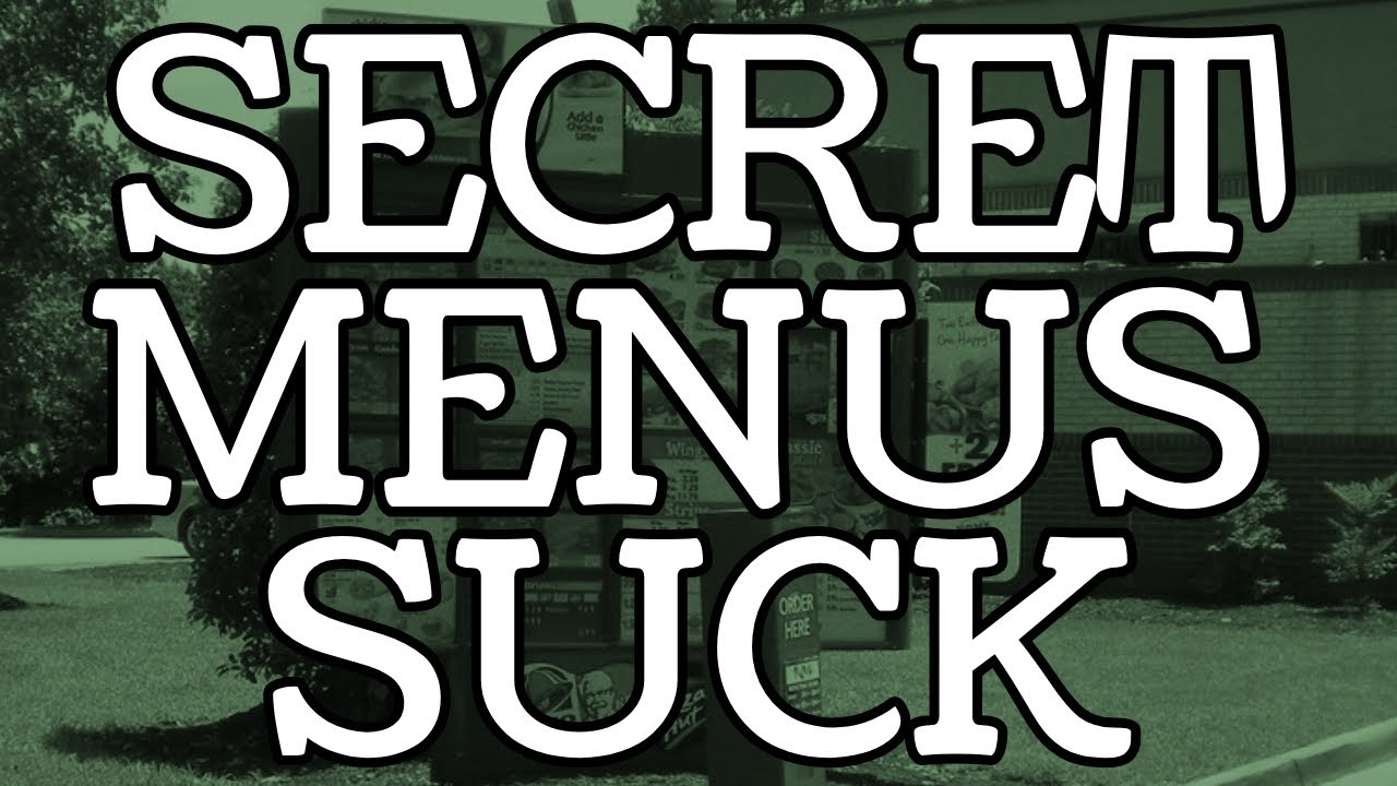 Secret Menus Are Stupid┃Unwieldy