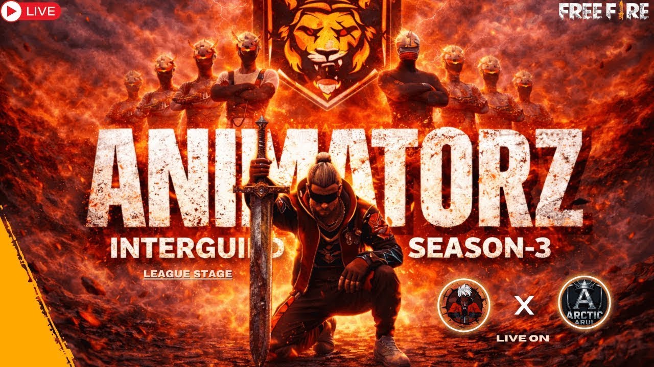 🛑ANIMATORZ INTERGUILD SEASON-3 LEAGUE STAGE#freefire #freefirelive #arcticarul #garena