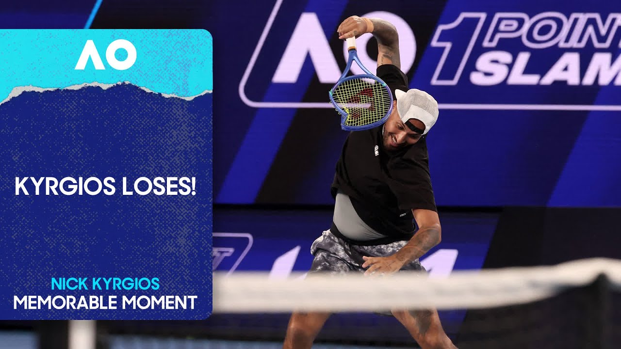 Nick Kyrgios Smashes Racquet and Gives it to Fan After Losing! | 1 Point Slam | Australian Open 2026