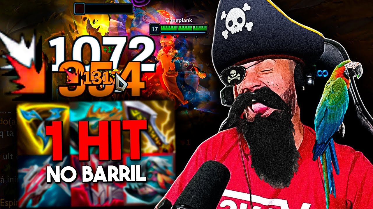 HYDROGEN ME DEU COACH E PICKEI GANGPLANK NA JUNGLE, S&Oacute; 1 HIT NO BARRIL!
