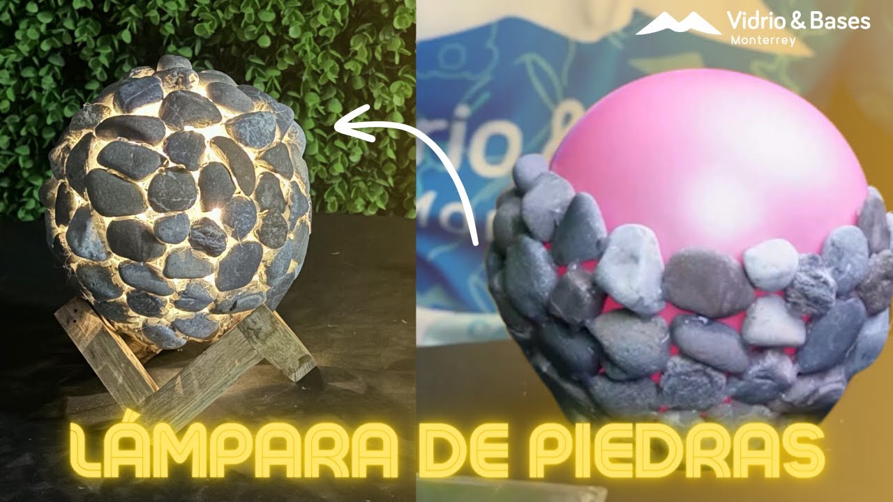 Lámpara de piedras /¿Como hacer una lampara de piedritas?