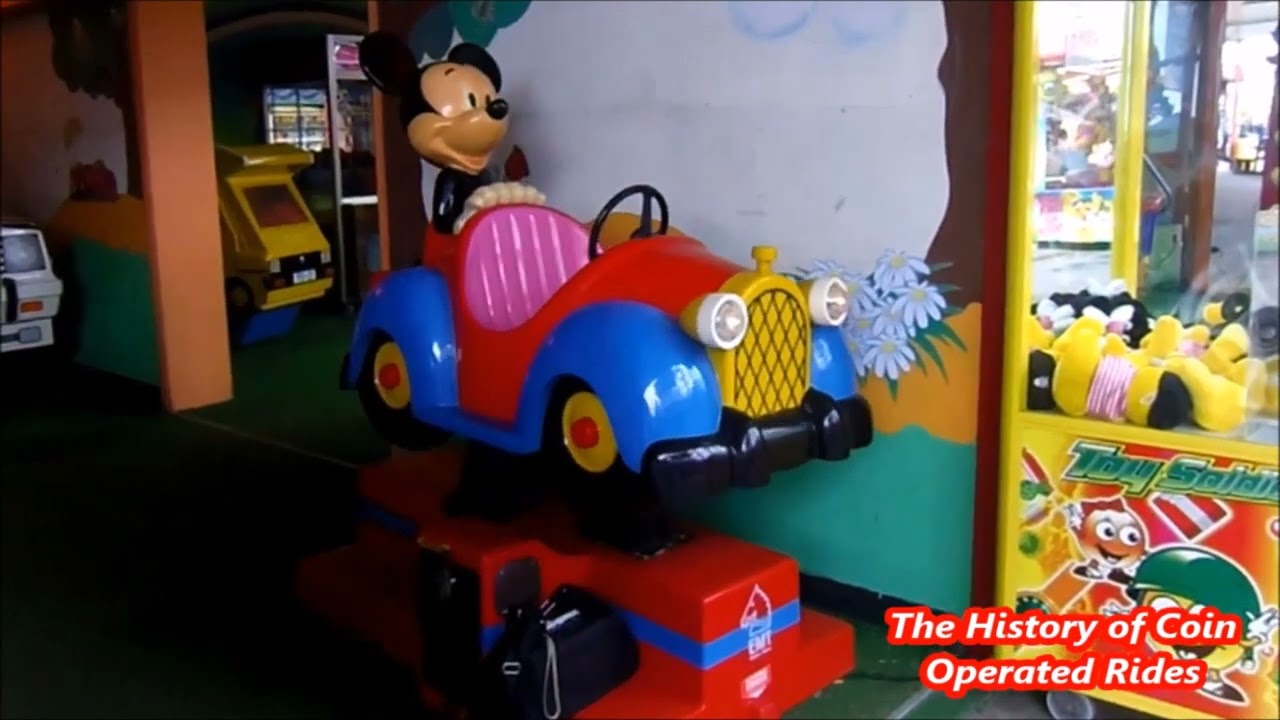 1990s Elektro Mobiltechnik Coin Operated Car Kiddie Ride - Mickey Mouse