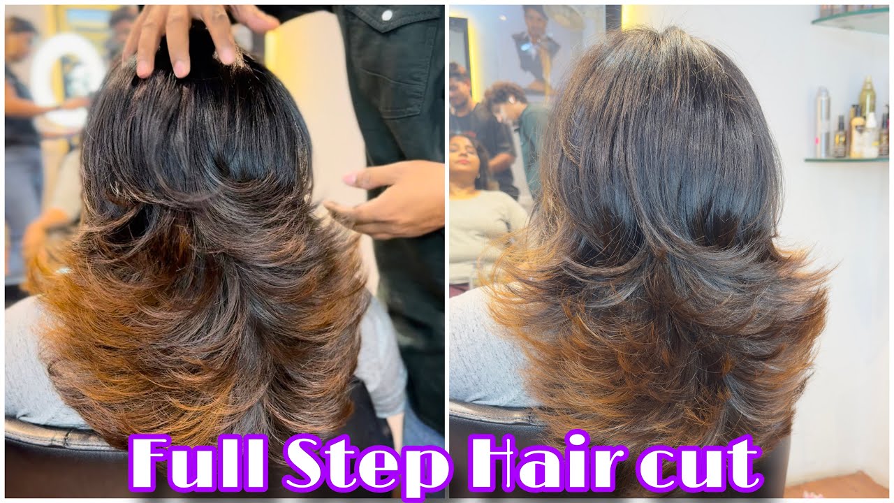 How to: Layer Hair cut Hairstyle for short Hair/at home/घर बैठे सीखे 5 min/step with layer/easy way/