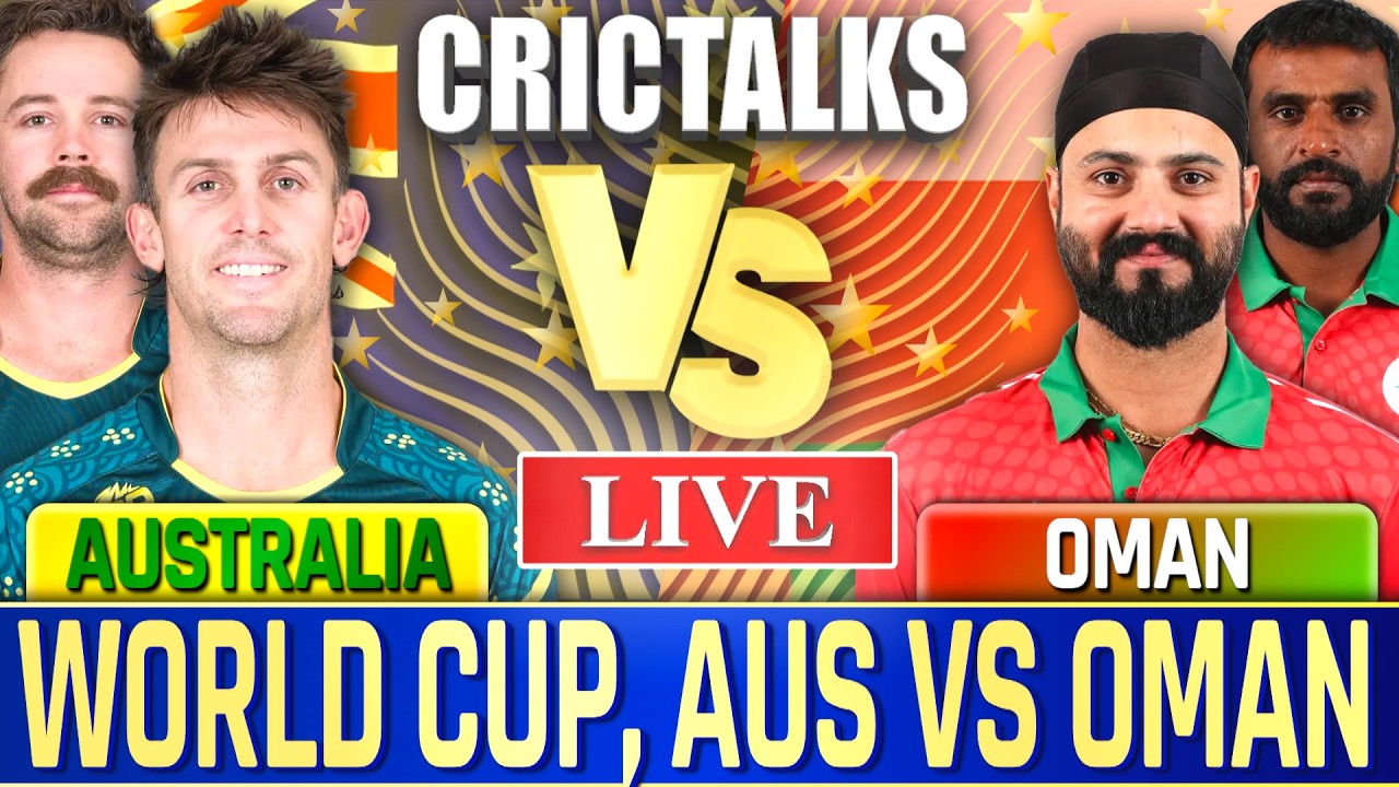 🔴 Live: AUS v OMAN, T20 World Cup 2026, Cricket Live Match Today Scores & Commentary, Last 8 Overs