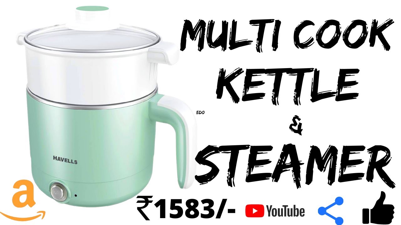 Havells multi cook kettle with steamer. #havells #multicookkettle  मल्टी कुक केतली स्टीमर के साथ।