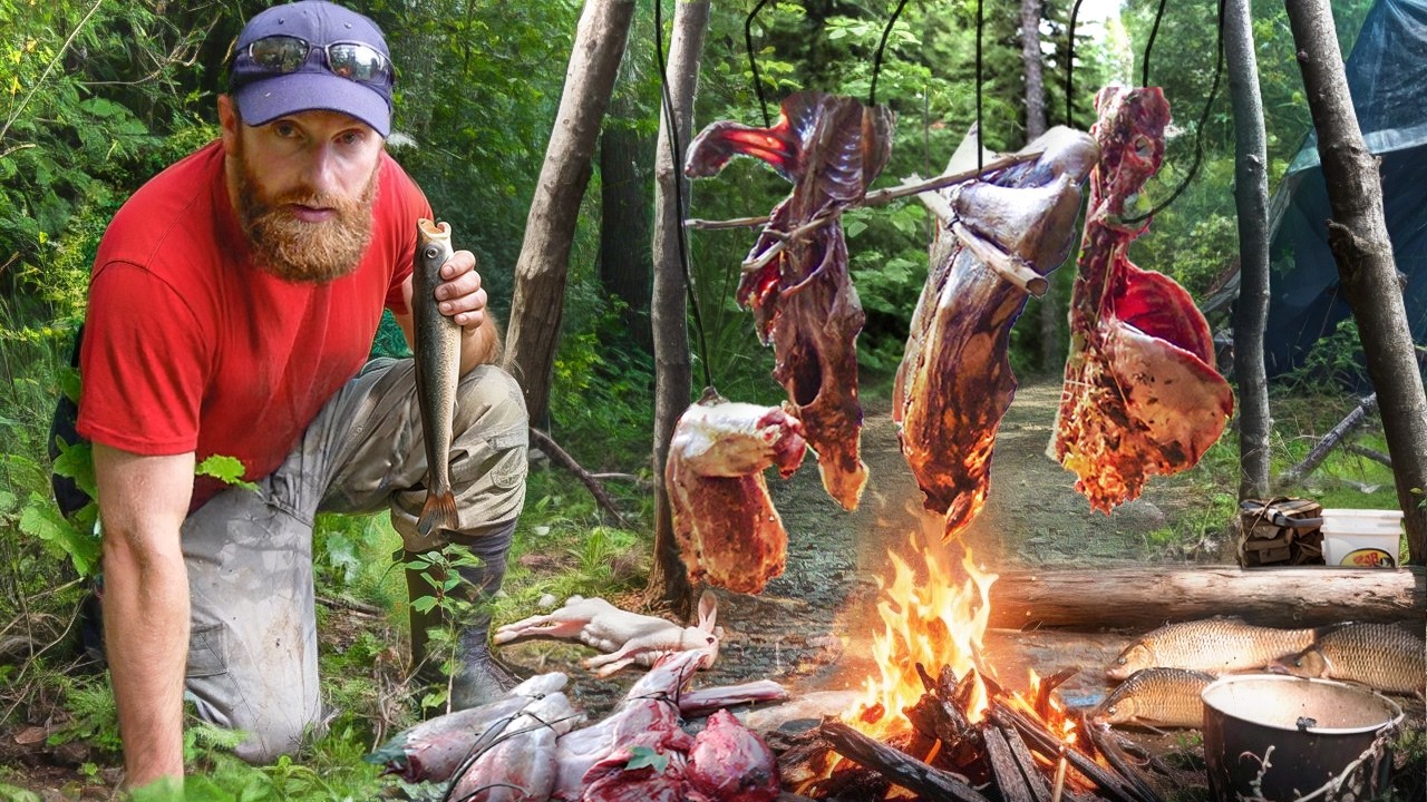 7-Day Wilderness Living Survival Challenge (THE MOVIE - SEASON 2) - MODERN HUNTER GATHERER