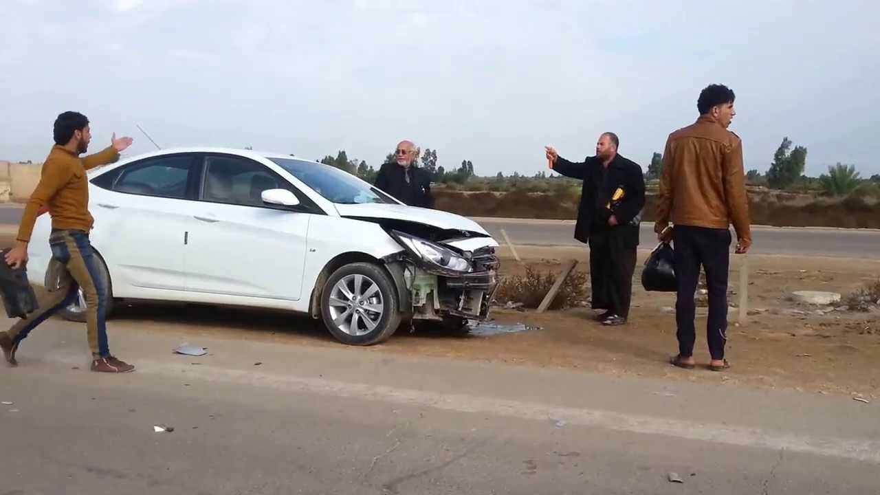 حادث على الطريق الدولي بابل الحمزة 4/12/2013
