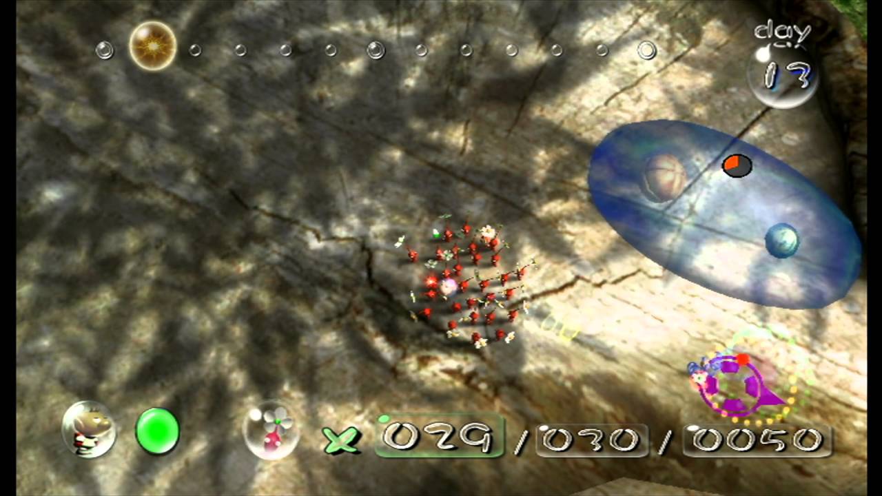 Pikmin - How to defeat the Goolix without Blue Pikmin.
