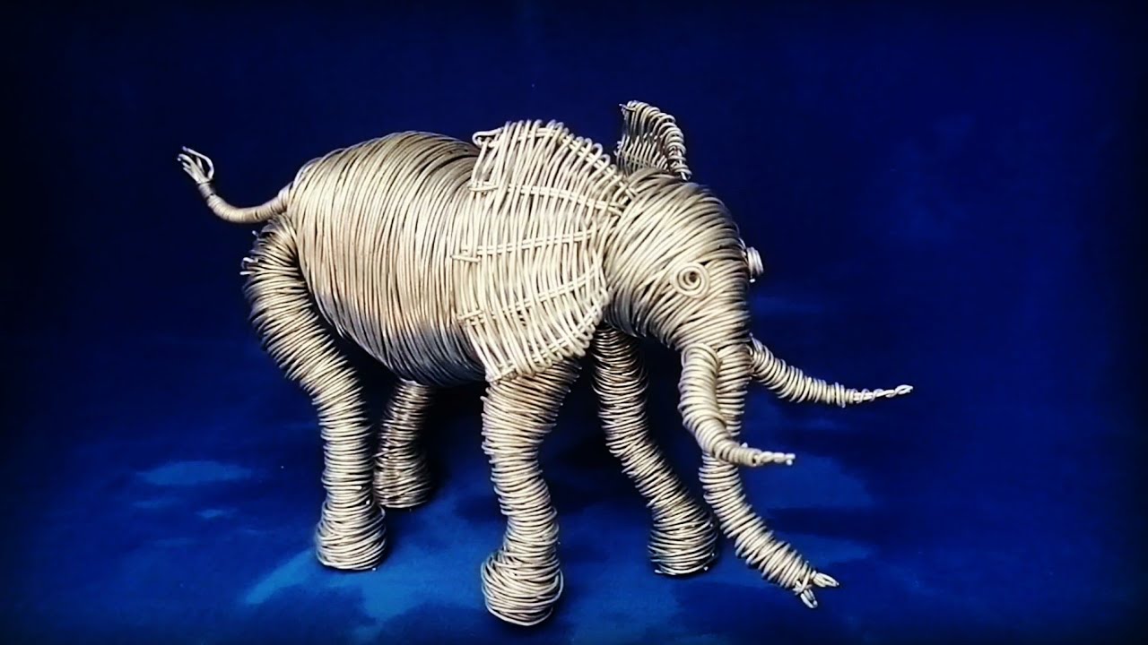 طريقة صنع فيل بالأسلاكMaking an elephant with wire