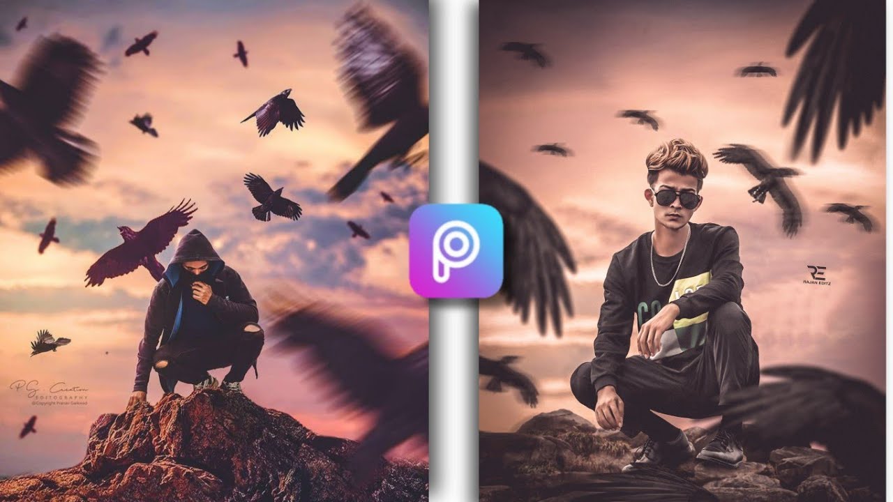 Flying Crow Photo Editing Tautorial || PicsArt Flying Crow Photo Editing Tautorial || Birds Editing