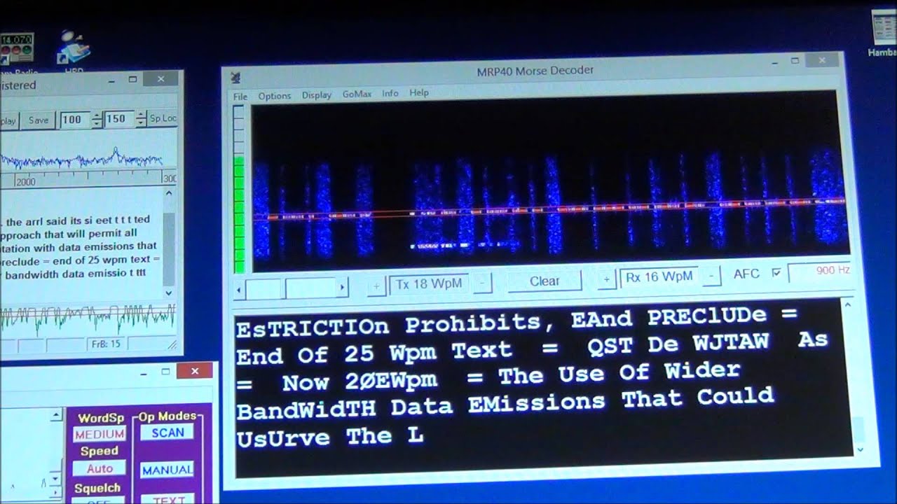 Morse Code Decoding Software, MRP40, CWGet, CW Decoder Review – AF5DN