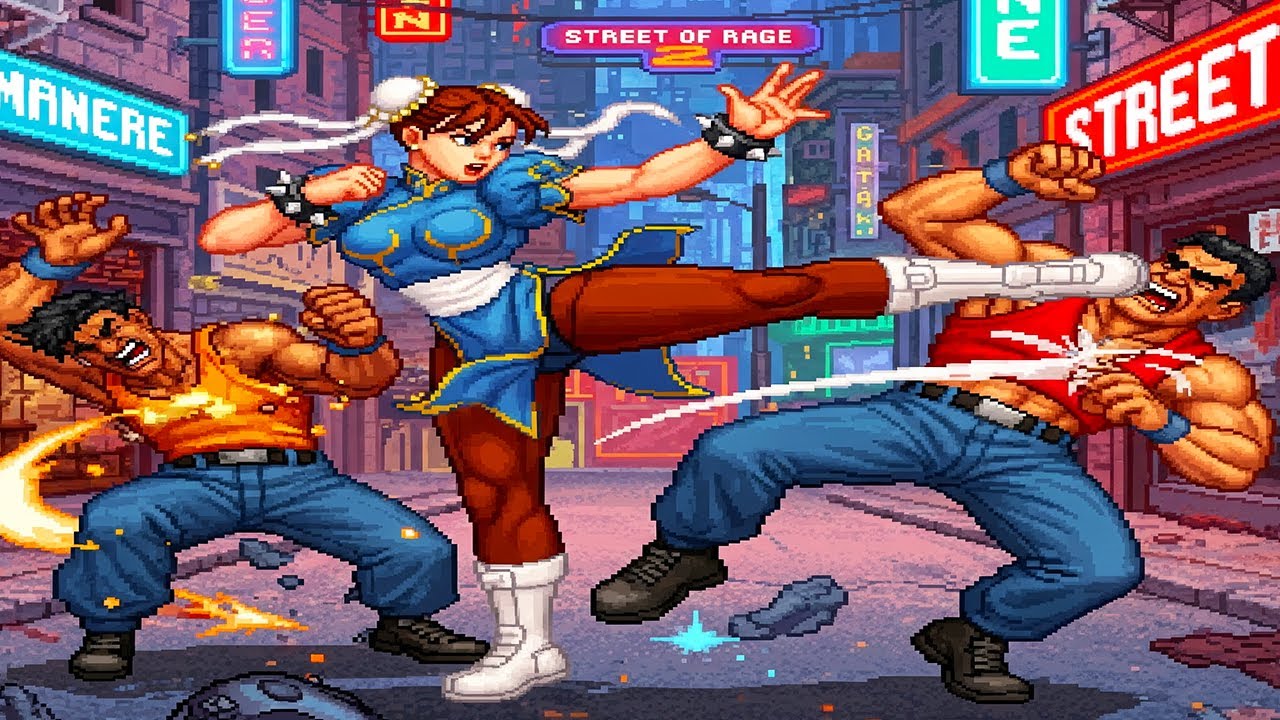 Street Of Rage 2 - Final Fight Crossover (Mega Drive)
