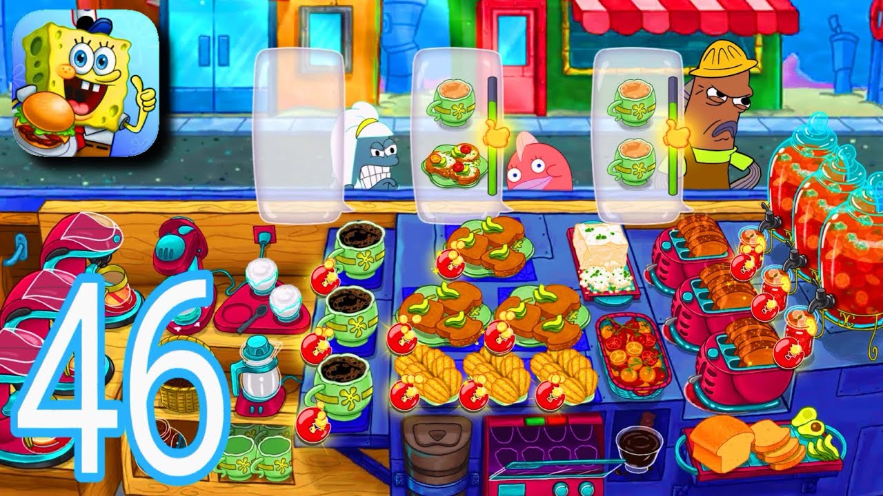 SpongeBob: Krusty Cook-Off - Max LeveI Gameplay Walkthrough part - 46 - Food Truck (iOS,Android)